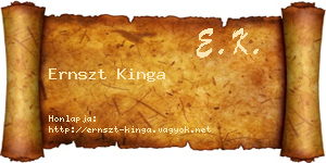 Ernszt Kinga névjegykártya